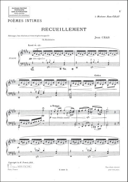Poemes Intimes N 4 Recueillement Piano